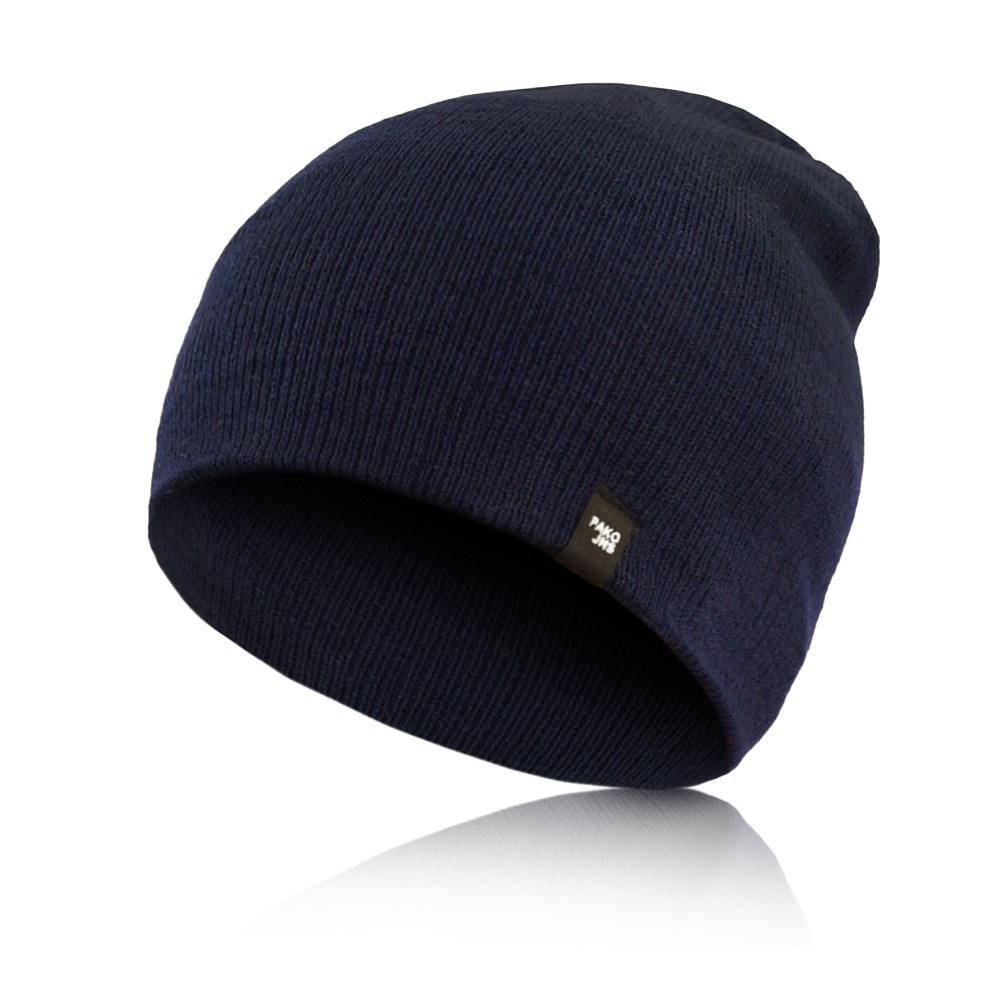 Czapka beanie dzianinowa dwuwarstwowa męska damska GRANATOWA - Pakojeans.pl