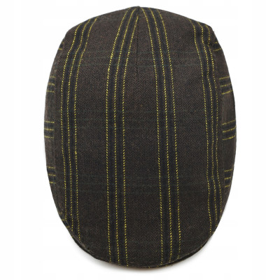 Kaszkiet Męski Zimowy Ocieplany Elegancka Czapka Krata 50% Wełny Pako Jeans