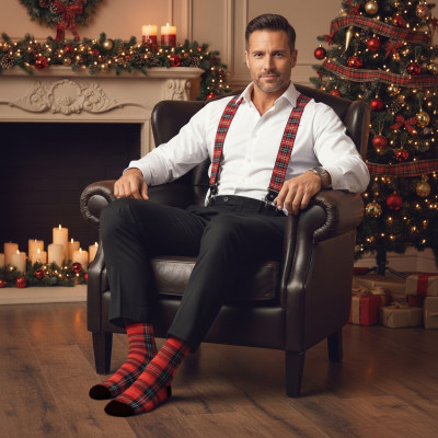 Elegancki PREZENT dla Mężczyzny ZESTAW Premium Szelki i Skarpety Pako Jeans - Pakojeans.pl