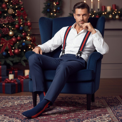 Elegancki PREZENT dla Mężczyzny ZESTAW Premium Szelki i Skarpety Pako Jeans - Pakojeans.pl