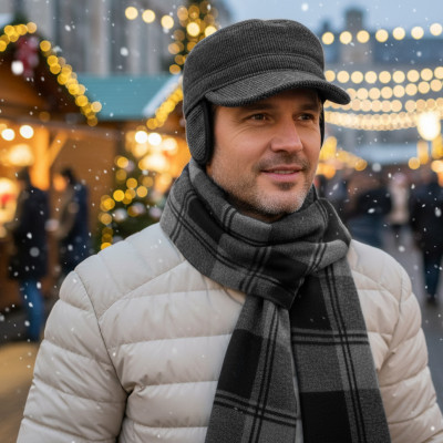 Patrolówka Męska i Szalik Pako Jeans Elegancki Komplet Dla Niego - Pakojeans.pl