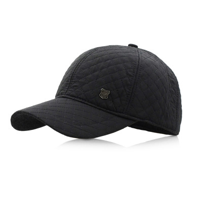 Czapka Zimowa z Daszkiem i Nausznikami Ocieplana Pikowana Czarna Pako Jeans - Pakojeans.pl