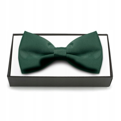 MUSZKA Męska Jednokolorowa BUTELKOWA ZIELEŃ Elegancka Mucha Pako Jeans - Pakojeans.pl