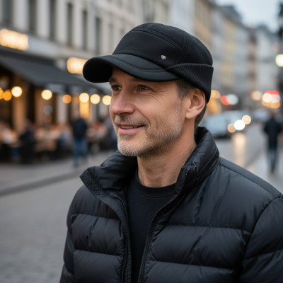 Czapka z Daszkiem Męska BEJSBOLÓWKA Gruba POLAROWA Czarna - Pako Jeans