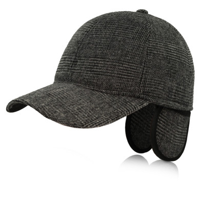 Czapka zimowa z daszkiem 118-3 męska ocieplana z chowanymi nausznikami - Pako Jeans