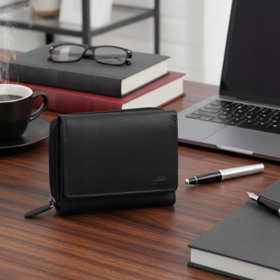 PORTFEL Męski Damski Skórzany RFID Klasyczny Pojemny Czarny MIDI Pako Jeans - Pakojeans.pl