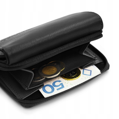 PORTFEL Męski Damski Skórzany RFID Klasyczny Pojemny Czarny MIDI Pako Jeans - Pakojeans.pl