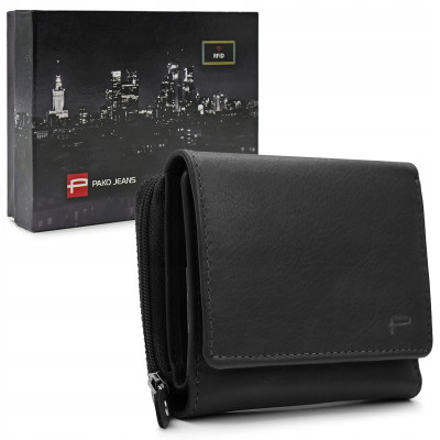 PORTFEL Męski Damski Skórzany RFID Klasyczny Pojemny Czarny MIDI Pako Jeans - Pakojeans.pl