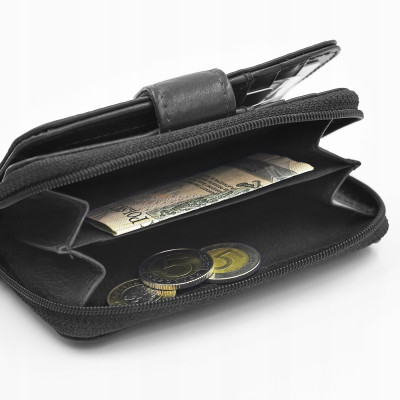 PORTFEL Męski Damski Skórzany RFID Klasyczny Pojemny Czarny MIDI Pako Jeans - Pakojeans.pl