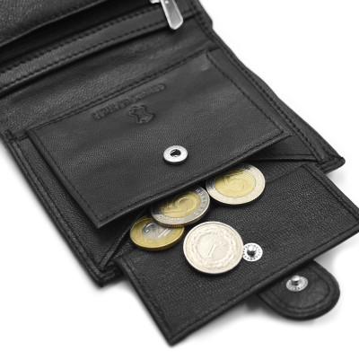 PORTFEL Męski Damski SKÓRZANY Czarny z RFID City Style MIDI Pako Jeans - Pakojeans.pl