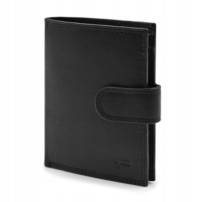 PORTFEL Męski Damski SKÓRZANY Czarny z RFID City Style MIDI Pako Jeans - Pakojeans.pl