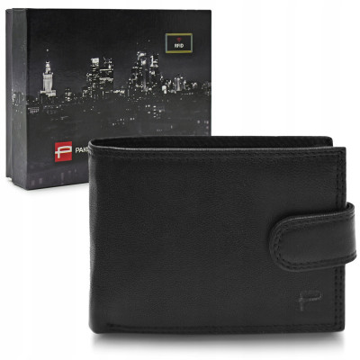 PORTFEL Męski Damski SKÓRZANY Czarny z RFID City Style MIDI Pako Jeans - Pakojeans.pl
