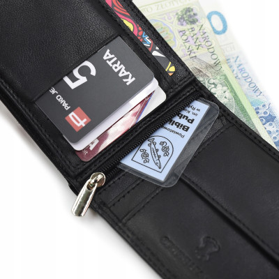 PORTFEL Męski Damski SKÓRZANY Czarny z RFID City Style MIDI Pako Jeans - Pakojeans.pl