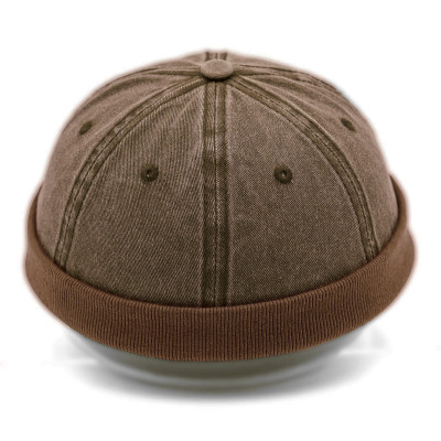 Czapka dokerka krótka leonka vintage brązowa - Pakojeans.pl