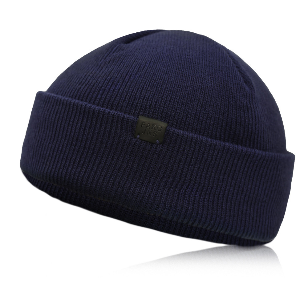 Czapka dokerka zimowa dwuwarstwowa męska GRANATOWA - Pakojeans.pl