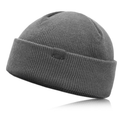 Czapka dokerka zimowa dwuwarstwowa męska SZARY - Pakojeans.pl