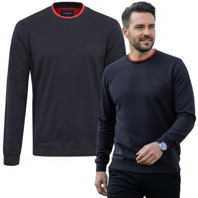 Bluza męska bez kaptura basic cienka bawełna IKON grafitowa - Pakojeans.pl