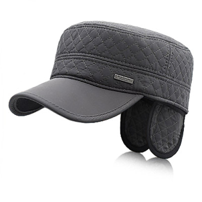 Czapka z Daszkiem PATROLÓWKA z Nausznikami Wodoodporna GRAFITOWA - Pakojeans.pl