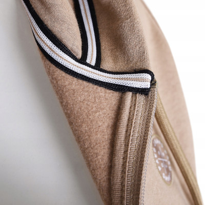 DRES Męski KOMPLET Bawełniany BEŻOWY Bluza z Kapturem i Spodnie Ocieplane Pako Jeans - Pakojeans.pl