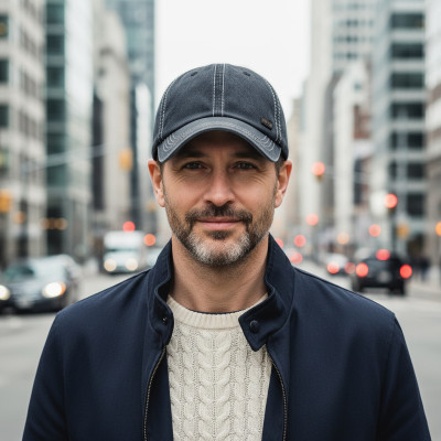 CZAPKA z Daszkiem Bejsbolówka Męska Bawełniana GRANATOWA Vintage Pako Jeans - Pakojeans.pl