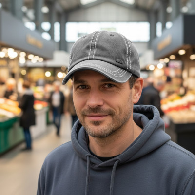 CZAPKA z Daszkiem Bejsbolówka Męska Bawełniana SZARA Vintage Pako Jeans - Pakojeans.pl