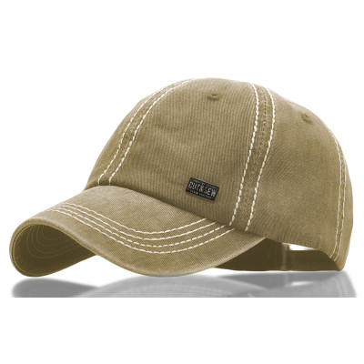 CZAPKA z Daszkiem Bejsbolówka Męska Bawełniana BEŻOWA Vintage Pako Jeans - Pakojeans.pl