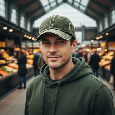 CZAPKA z Daszkiem Bejsbolówka Męska Bawełniana OLIWKOWA Vintage Pako Jeans - Pakojeans.pl