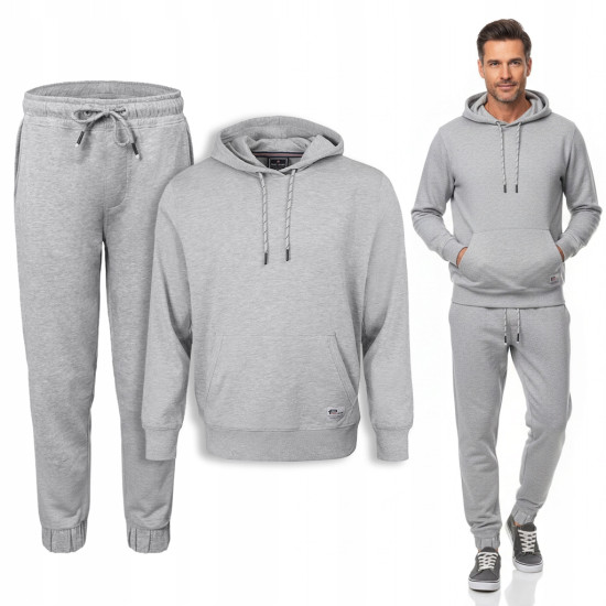 DRES Męski KOMPLET Bawełniany Bluza z Kapturem i Spodnie Nieocieplane Pako Jeans - Pakojeans.pl