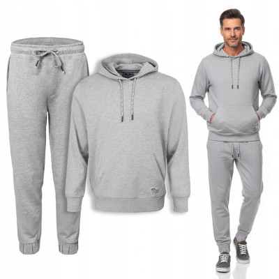 DRES Męski KOMPLET Bawełniany Bluza z Kapturem i Spodnie Nieocieplane Pako Jeans - Pakojeans.pl