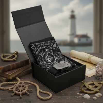 Zestaw Prezentowy Dla Mężczyzny Pasek Męski Parciany i Bandamka w Pudełku - Pakojeans.pl