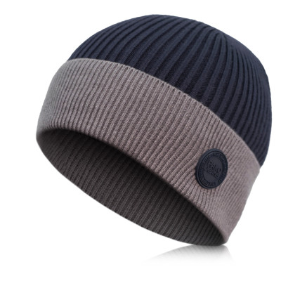 CZAPKA męska ZIMOWA na Mrozy Elastyczna z Wiskozą GRANATOWA - Pakojeans.pl