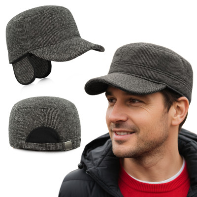 Czapka zimowa PATROLÓWKA męska Pako Jeans 119-4 ocieplana z chowanymi nausznikami - Pako Jeans