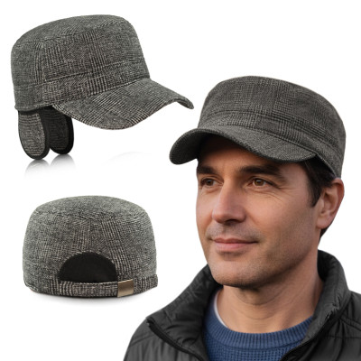 Czapka zimowa PATROLÓWKA męska Pako Jeans 119-5 ocieplana z chowanymi nausznikami - Pako Jeans