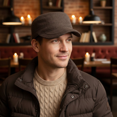 Czapka zimowa PATROLÓWKA męska Pako Jeans 119-6 ocieplana z chowanymi nausznikami - Pako Jeans