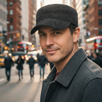 CZAPKA Zimowa z Daszkiem Patrolówka MĘSKA Ocieplana 142-1 SZARA - Pakojeans.pl