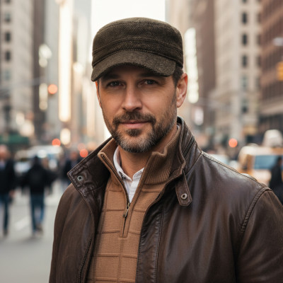 CZAPKA Zimowa z Daszkiem Patrolówka MĘSKA Ocieplana 142-2 BRĄZOWA - Pakojeans.pl