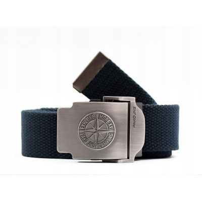 PASEK Męski do Spodni Parciany na Prezent dla Faceta GRANATOWY w Pudełku - Pakojeans.pl