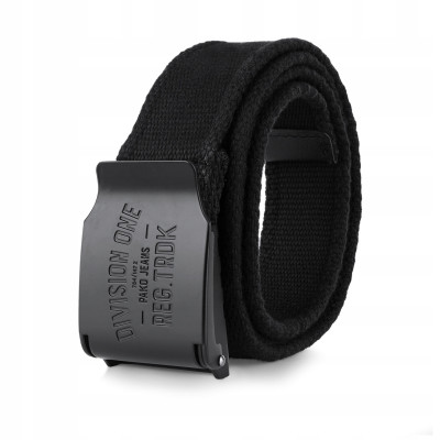 PASEK Męski do Spodni Parciany na Prezent dla Faceta CZARNY w Pudełku - Pakojeans.pl