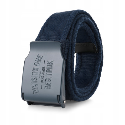 PASEK Męski do Spodni Parciany na Prezent dla Faceta GRANATOWY w Pudełku - Pakojeans.pl