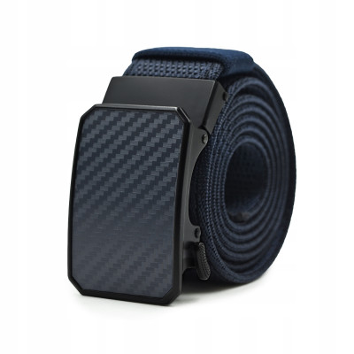 PASEK Męski do Spodni Parciany na Prezent dla Faceta GRANATOWY w Pudełku - Pakojeans.pl