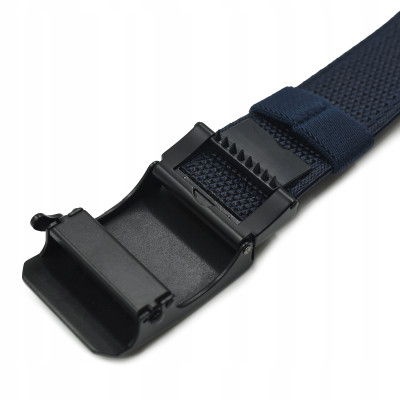 PASEK Męski do Spodni Parciany na Prezent dla Faceta GRANATOWY w Pudełku - Pakojeans.pl