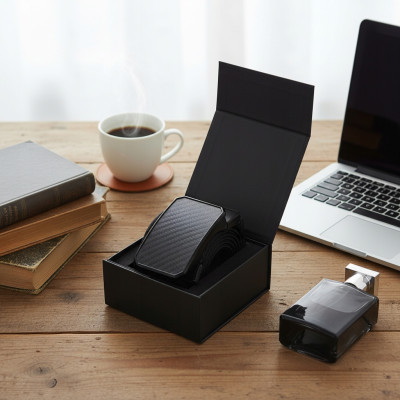 PASEK Męski do Spodni Parciany na Prezent dla Faceta CZARNY w Pudełku - Pakojeans.pl