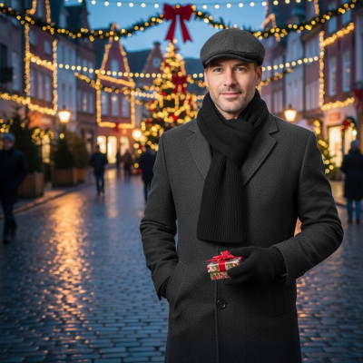 Komplet Męski KASZKIET SZALIK RĘKAWICZKI Zestaw na Prezent + Etui Pako Jeans - Pakojeans.pl