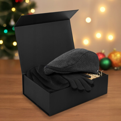 Komplet Męski KASZKIET KOMIN RĘKAWICZKI Zestaw na Prezent + Etui Pako Jeans - Pakojeans.pl