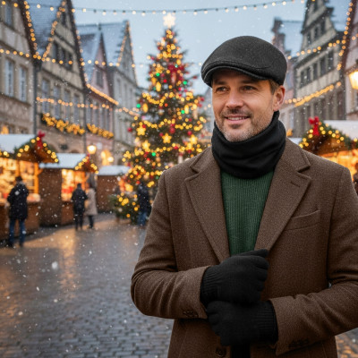 Komplet Męski KASZKIET KOMIN RĘKAWICZKI Zestaw na Prezent + Etui Pako Jeans - Pakojeans.pl