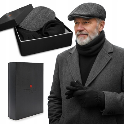 Komplet Męski KASZKIET KOMIN RĘKAWICZKI Zestaw na Prezent Pako Jeans - Pakojeans.pl