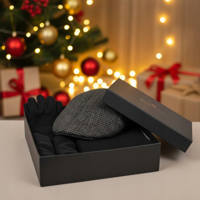 Komplet Męski KASZKIET SZALIK RĘKAWICZKI Zestaw na Prezent Pako Jeans - Pakojeans.pl