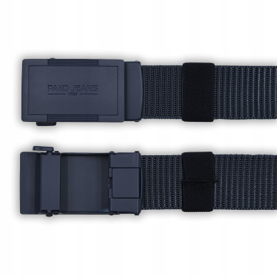 PASEK Męski do Spodni Parciany na Prezent dla Faceta GRANATOWY w Pudełku Pako Jeans - Pakojeans.pl