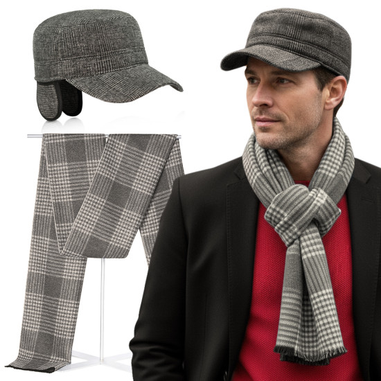 Patrolówka Męska i Szalik Pako Jeans Elegancki Komplet Dla Niego - Pakojeans.pl