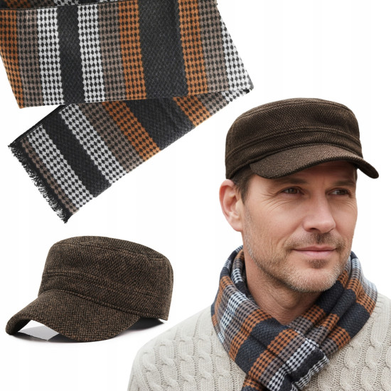 Patrolówka Męska i Szalik Pako Jeans Elegancki Komplet Dla Niego - Pakojeans.pl